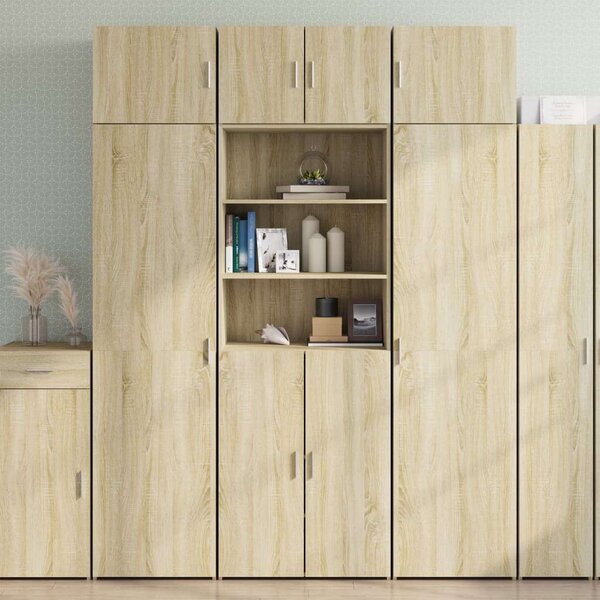 VidaXL sonoma tölgy színű szerelt fa magasszekrény 70 x 42,5 x 185 cm
