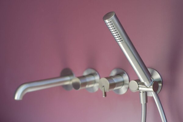 Deante Silia, 4 lyukú, rejtett kádcsaptelep zuhanykészlettel, acél, DEA-BQS_F18P