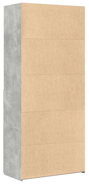 VidaXL betonszürke szerelt fa magasszekrény 80 x 42,5 x 185 cm