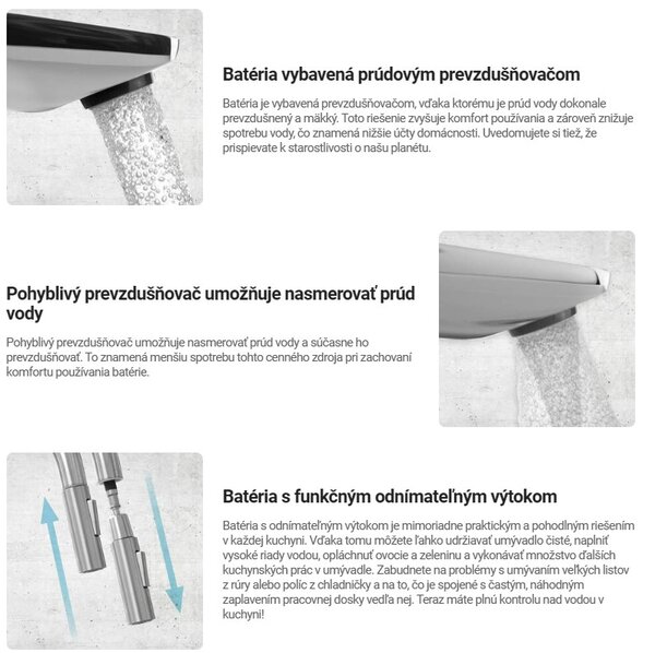 Deante Silia, mosogató csaptelep kihúzható spray-vel, arany matt, DEA-BQS_R73M