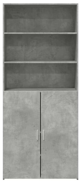 VidaXL betonszürke szerelt fa magasszekrény 80 x 42,5 x 185 cm