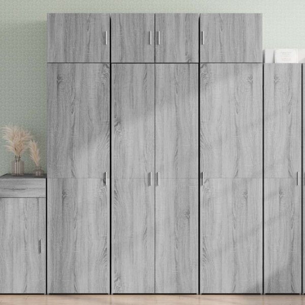 VidaXL szürke sonoma színű szerelt fa magasszekrény 70 x 42,5 x 185 cm