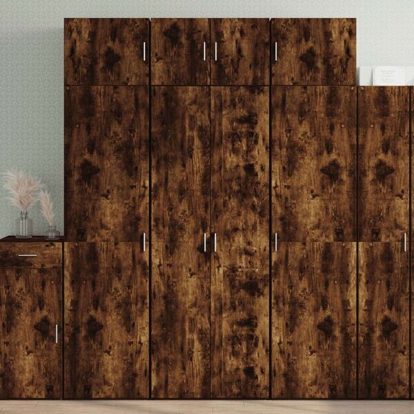 VidaXL füstös tölgy színű szerelt fa magasszekrény 70 x 42,5 x 185 cm