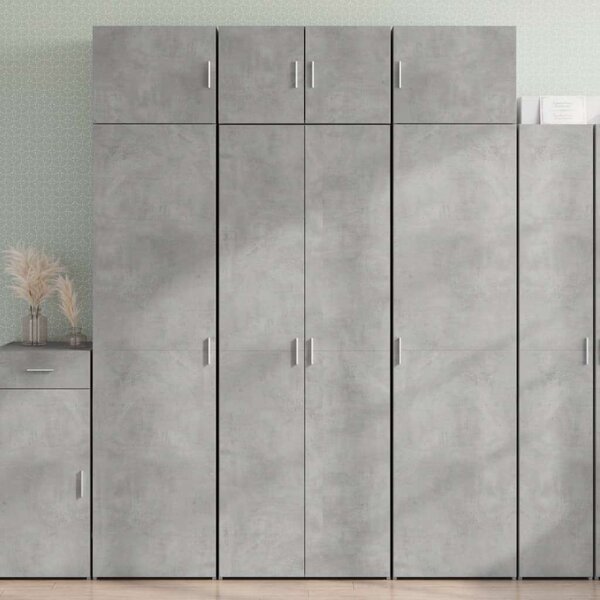 VidaXL betonszürke szerelt fa magasszekrény 70 x 42,5 x 185 cm