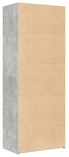 VidaXL betonszürke szerelt fa magasszekrény 70 x 42,5 x 185 cm
