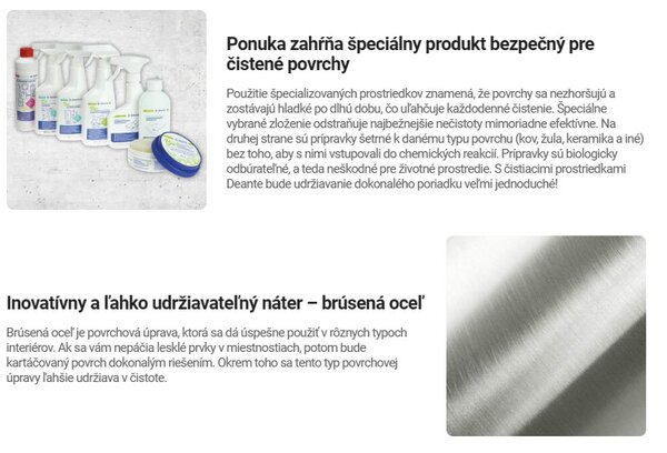 Deante Silia, szögbevonat, állítható kézizuhany tartó, acél, DEA-NQS_F57K