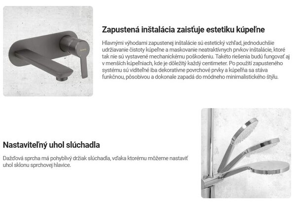 Deante Silia, szögbevonat, állítható kézizuhany tartó, acél, DEA-NQS_F57K