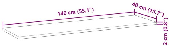 VidaXL Akácfa Fali Polc - 4 db - 140x40 cm