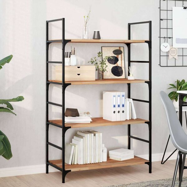 VidaXL 4 db olajbevonatú tömör akácfa függőpolc 100 x 40 x 2 cm