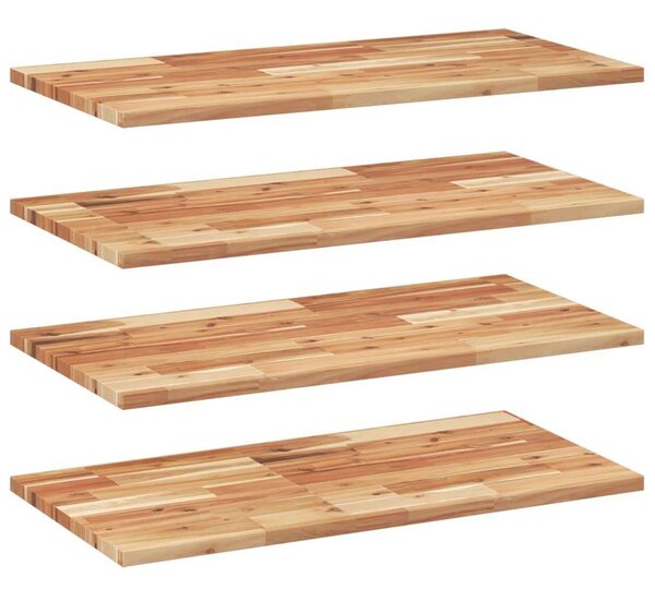 VidaXL 4 db olajbevonatú tömör akácfa függőpolc 60 x 40 x 2 cm