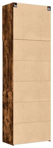 VidaXL füstös tölgy színű szerelt fa magasszekrény 80 x 42,5 x 249 cm