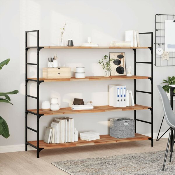 VidaXL 2 db olajbevonatú tömör akácfa függőpolc 160 x 40 x 2 cm