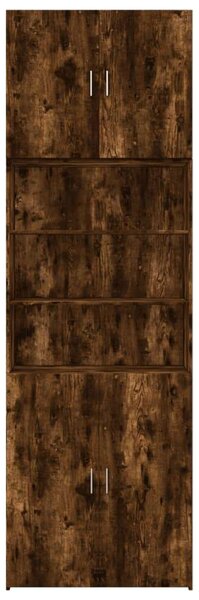 VidaXL füstös tölgy színű szerelt fa magasszekrény 80 x 42,5 x 249 cm