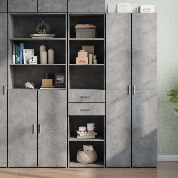VidaXL betonszürke szerelt fa magasszekrény 45 x 42,5 x 185 cm
