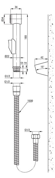 Deante Deante, 1 pontos bidé készlet, króm, ANW_041B