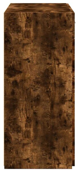 VidaXL Fa Tálalószekrény - Füstös Tölgy - 80x42,5x93 cm