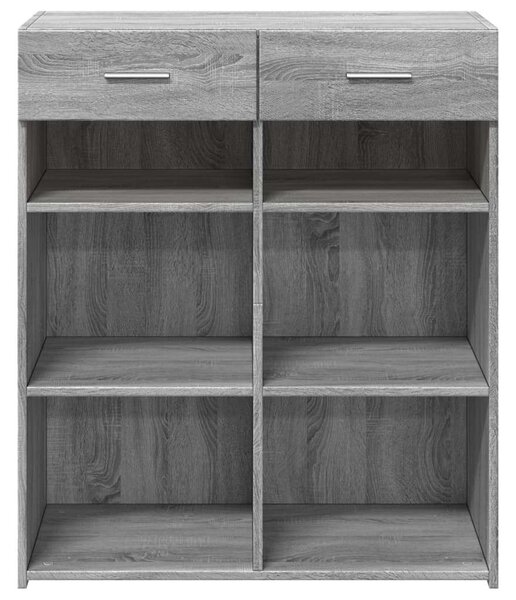 VidaXL Sonoma Szürke Fa Tálalószekrény - 80x42,5x93 cm