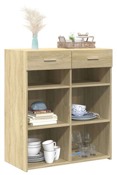 VidaXL Sonoma Tölgy Fa Tálalóasztal - 80x42,5x93 cm