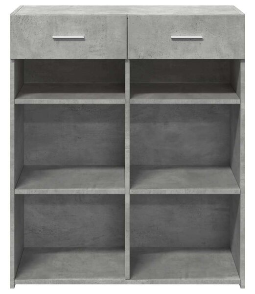 VidaXL Tálalószekrény - Beton Szürke - 80x42,5x93 cm