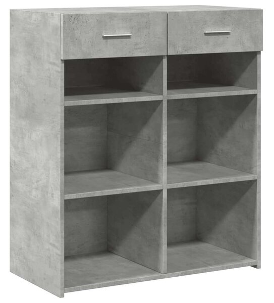 VidaXL Tálalószekrény - Beton Szürke - 80x42,5x93 cm