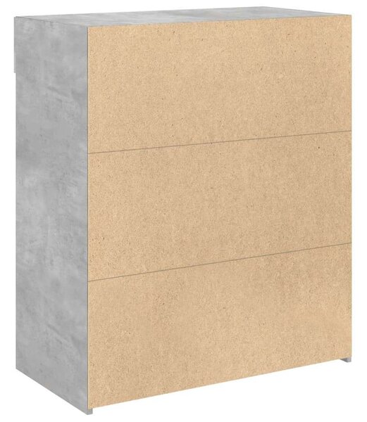 VidaXL Tálalószekrény - Beton Szürke - 80x42,5x93 cm