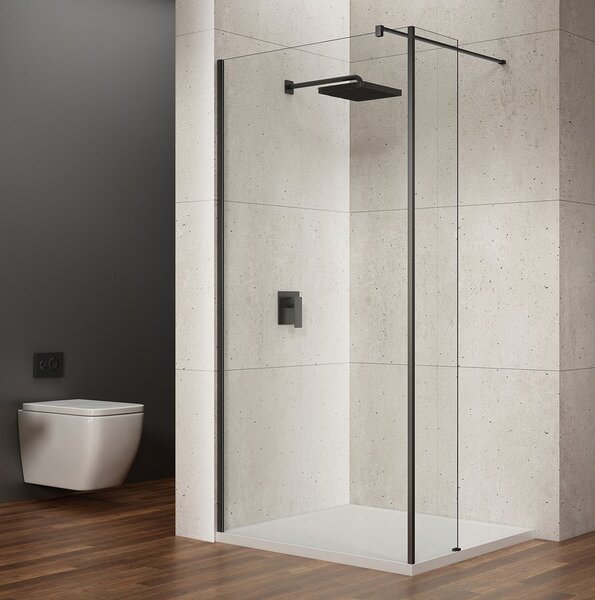 Gelco Gelco, VARIO kiegészítő panel 350 mm, átlátszó üveg, fekete, GX3514