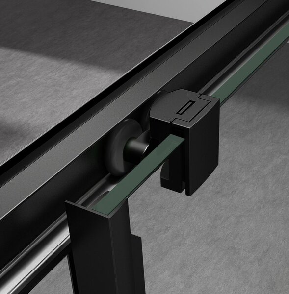 Gelco Gelco, SIGMA SIMPLY BLACK tolózuhanyajtó sarokbejárathoz 900 mm, üveg BRICK, GS2490B
