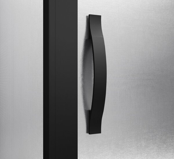Gelco Gelco, SIGMA SIMPLY BLACK tolózuhanyajtó sarokbejárathoz 900 mm, üveg BRICK, GS2490B