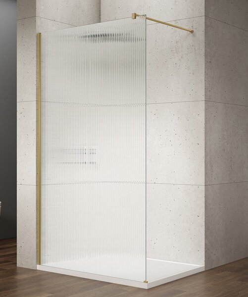 Gelco Gelco, VARIO GOLD MATT egyrészes zuhanyparaván falra szereléshez, nordic üveg, 700 mm, GX1570-10
