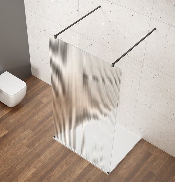 Gelco Gelco, VARIO BLACK egyrészes zuhanyparaván a térhez, nordic üveg, 700 mm, GX1570-02