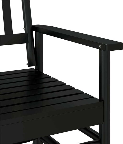 VidaXL fekete tömör nyárfa hintapad 118 x 70 x 104,5 cm