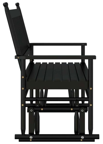 VidaXL fekete tömör nyárfa hintapad 118 x 70 x 104,5 cm