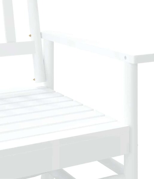VidaXL fehér tömör nyárfa hintapad 118 x 70 x 104,5 cm