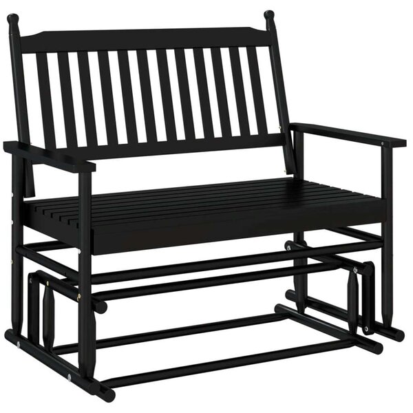 VidaXL fekete tömör nyárfa hintapad 118 x 70 x 104,5 cm