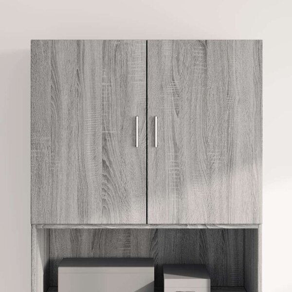 VidaXL szürke sonoma színű szerelt fa faliszekrény 80 x 42,5 x 64 cm
