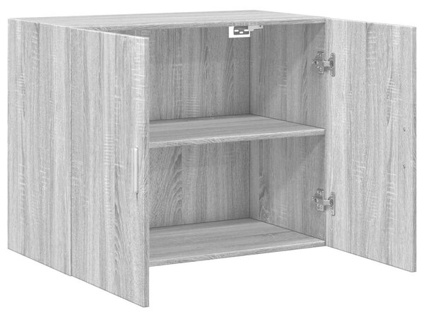 VidaXL szürke sonoma színű szerelt fa faliszekrény 80 x 42,5 x 64 cm