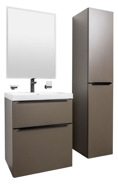 Mereo Mereo, Mailo, fürdőszoba szekrény 81 cm, fehér, tölgy, antracit, MER-CN561SB