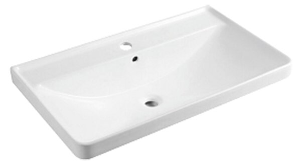 Mereo Mereo, Siena, fürdőszoba szekrény kerámia mosdóval 81 cm, fehér, antracit, fekete, MER-CN411