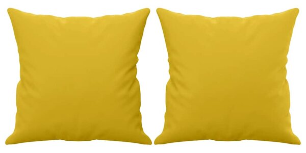 3 személyes sárga bársony kanapé díszpárnákkal 180 cm