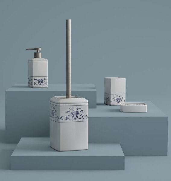 Gedy Gedy, CIXI WC kefe állóra, porcelán, kék/fehér, CX3389