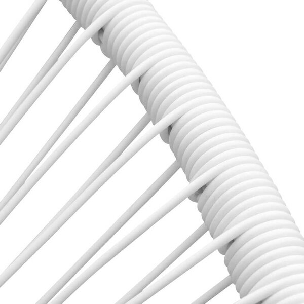Fehér polyrattan hálós kerti kagylószék