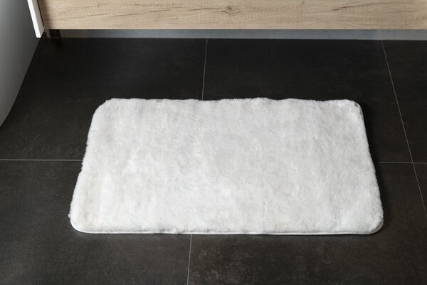 Gedy Gedy, FUZZY fürdőszobaszőnyeg, 50x80 cm, 100% poliészter, csúszásmentes, fehér, 96FY508002