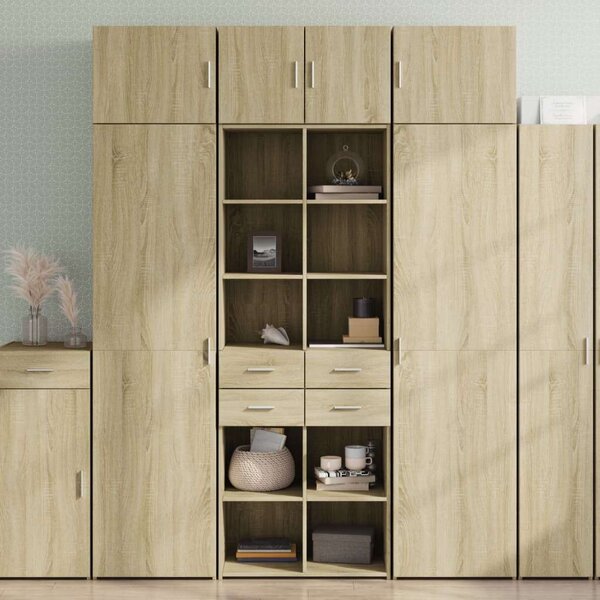 VidaXL sonoma tölgy színű szerelt fa magasszekrény 70 x 42,5 x 185 cm