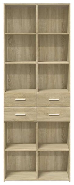 VidaXL sonoma tölgy színű szerelt fa magasszekrény 70 x 42,5 x 185 cm