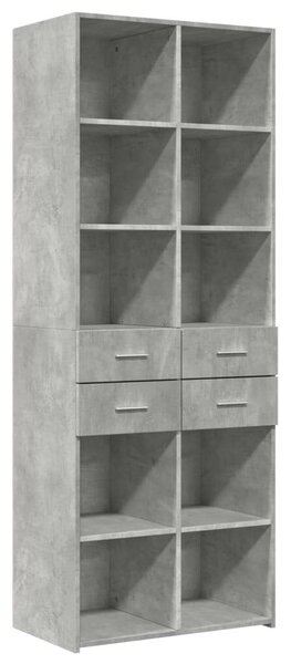VidaXL betonszürke szerelt fa magasszekrény 70 x 42,5 x 185 cm
