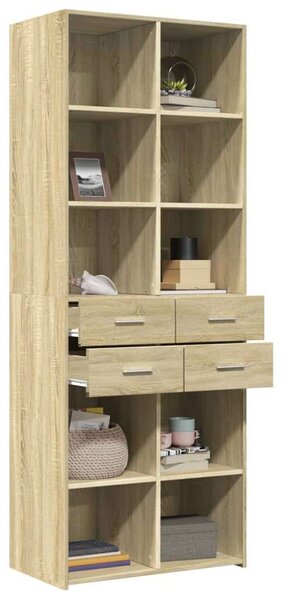 VidaXL sonoma tölgy színű szerelt fa magasszekrény 70 x 42,5 x 185 cm