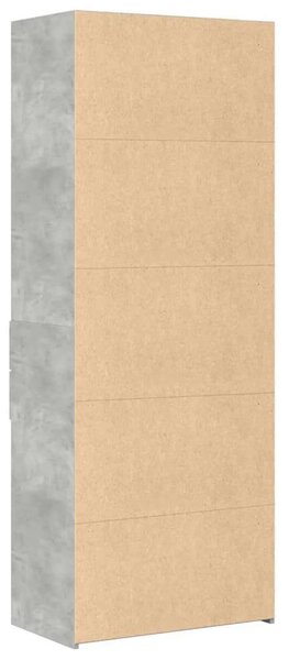 VidaXL betonszürke szerelt fa magasszekrény 70 x 42,5 x 185 cm