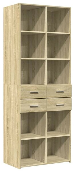 VidaXL sonoma tölgy színű szerelt fa magasszekrény 70 x 42,5 x 185 cm