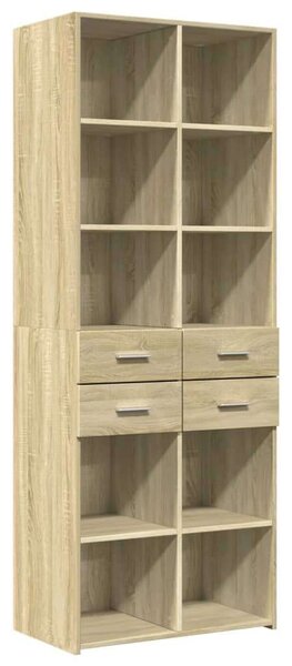 VidaXL sonoma tölgy színű szerelt fa magasszekrény 70 x 42,5 x 185 cm