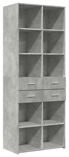 VidaXL betonszürke szerelt fa magasszekrény 70 x 42,5 x 185 cm